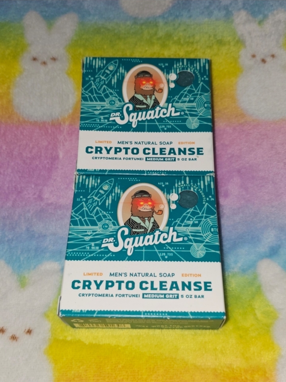 Dr. Squatch Crypto Cleanse Men's Soap - Teal & White